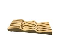 Organiseur de couteaux de tiroir en bois | Rangement de couteaux de cuisine et porte-couverts | Bloc à couteaux compact pour un rangement bien rangé sans plan de travail