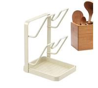 Organiseur de couvercle de casserole - Support de rangement antidérapant pour cuisine avec plateau de vidange - pour planche à découper, assiette, spatule, armoire, comptoir, garde-manger, maison