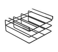 Organiseur de couvercles de casserole - 68,6 cm - Support multifonction sans perçage en acier inoxydable réglable à suspendre pour assiettes, tasses, couvercles de casserole et balcon