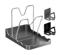 Organiseur de couvercles de casseroles - Support multifonction pour couvercles, égouttoirs à éponge pratiques, rangement polyvalent | Support de rangement de cuisine pour comptoir d'appartement