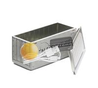 Organiseur de Crayons | Petite boîte de Rangement élégante et créative | Conteneur Compact, boîtes en métal avec couvercles, boîte en métal Portable pour Bureau, école, Amis, a, Refer to