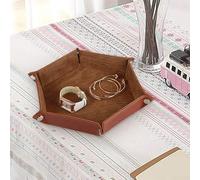 Organiseur de dés de table en bois avec finition lisse et compartiments doublés en feutre pour un tri efficace des collections de dés de jeu (bleu)