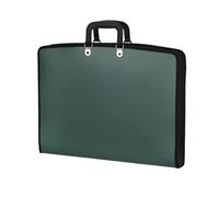Organiseur de documents 47 x 37 x 5 cm avec fermeture éclair, rangement étanche for le bureau, l'école, les voyages(Dark green)