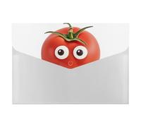 Organiseur de documents accordéon à 6 poches pour tomates - Dossier extensible avec étiquettes, dossiers de documents de voyage - Enveloppes en plastique avec fermeture à pression - 33 x 23 cm