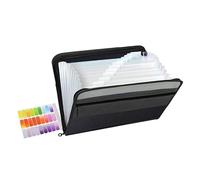 Organiseur de documents, Développez le dossier 13 pochettes A4 ABS organisateur de documents noir