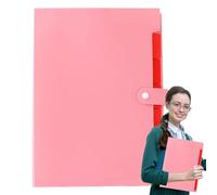 Organiseur de documents - Dossier A4 à 7 poches, étiquettes de couleur autocollantes | Rangement de fichiers de factures pour bureau, maison, école, salle de ntreprise et gestion de documents