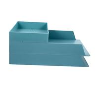 Organiseur De Documents Empilable, Boîte De Rangement Polyvalente For Documents, Reçus Et Fournitures, Bleu
