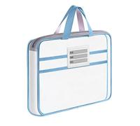 Organiseur de documents important - Dossier de transport en transparente avec fermeture éclair sécurisée, poche | Sac de gestion en papier durable pour administration de bureau, étude