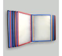 Organiseur de documents mural avec 20 poches double face pour menu, catalogue et protection de fichiers