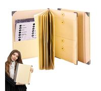 Organiseur De Documents - Organiseur De Fichiers En Accordéon 620 G, Support Ďe Documents Importants | Organisateur Folio Avec Autocollants, Livre Đe Vie Portable | Stockage D'urgence À Domicile, Poch