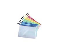 Organiseur de documents, pochette zippée en filet coloré grande capacité pour sacs de voyage, fermeture éclair métallique lisse renforcée pour