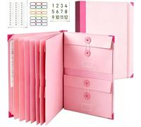 Organiseur de documents, The Folio in Case I Die, classeur avec étiquettes, dossier d'informations d'urgence for documents importants, stockage des dossiers de planification de vie(Pink)