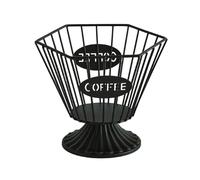 Organiseur de dosettes de café, support de capsules de café, accessoires de bar, panier de rangement en fil métallique de grande capacité pour cuisine et bureau