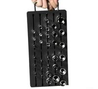 Organiseur de douilles avec plateau magnétique pour goujons d'entraînement de 3/8", 1/4", 1/2" pour garage, atelier, outil B (noir)
