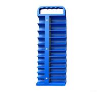 Organiseur de douilles bleu avec dos magnétique puissant pour douilles profondes de 1/4", 3/8" et 1/2" pouvant contenir jusqu'à 76 pièces dans un garage ou un atelier (12,7 mm)