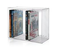 Organiseur de DVD empilable STORi en plastique transparent avec pieds en caoutchouc | Support rectangulaire id al pour une salle de cin ma | Peut