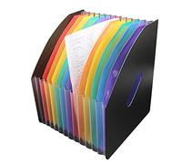 Organiseur de fichiers accordéon à 13 poches - Boîte de rangement portable A4 - Porte-revues - Dossier extensible à 13 poches
