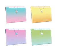 Organiseur de fichiers extensible, 4 pièces, 12 pochettes, tri pochette | Organisateur de documents multicouches