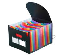 Organiseur de fichiers, intercalaires, Classeur accordéon A4 avec 13/25 pochettes, boîte de classement extensible, organiseur mensuel de factures et de reçus(25 Pockets)