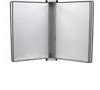 Organiseur de fichiers pour bureau, Présentoir mural for flipbooks A4, support for affiches, 33 x 23 4 cm, multicolore, lot de 5 pochettes(Gray)