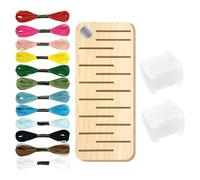 Organiseur de fil à broder en bois avec 15 compartiments avec couvercle, support magnétique pour bobines de fil dentaire pour amateurs, bois de haute qualité, fonction d'accès facile, outils