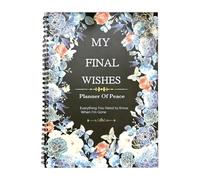 Organiseur de fin de vie - Journal d'arrangements définitifs avec invites de commande guidées | Last Wishes Planificateur pour Will Prep, planification funéraire, bénéficiaire, gestion immobilière