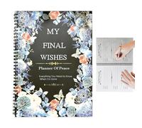 Organiseur de Fin de Vie | Organiseur Des Arrangements Finaux,Carnet Pour Arrangements Quotidiens Affaires Personnelles Familiales Et Bénéficiaires