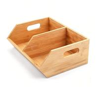 Organiseur de garde-manger - Organiseur empilable amélioré en bois | Bacs de garde-manger organisation et rangement pour nourriture, cuisine, maison, collation, pommes de terre, oignon, salle de bain