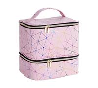 Organiseur de kit d'ongles - Sac de rangement pour vernis à ongles | Support de vernis à ongles en cuir synthétique | Étui de rangement avec poignée et étui de transport, compartiments pour éponges