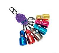 Organiseur de leurres de pieuvre avec intérieur en silicone brillant - Étui en ABS - Multicolore - 5 x 2,5 cm - Fermeture à une touche pour la pêche nocturne en eau salée (D)