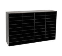 Organiseur de littérature à 36 emplacements réglables pour bureau, trieur de fichiers, organiseur de papier, boîte aux lettres pour salle de classe, maison, noir