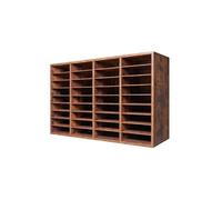 Organiseur de Littérature en Bois 36 Compartiments pour Document Marron Foncé