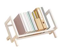 Organiseur de livres de bureau - Système de rangement peu encombrant, support de clapier de 32 cm avec étagère multicouche, littérature compacte, unité de maintien, solution de bureau pour une