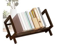Organiseur de livres de bureau - Système de rangement peu encombrant, support de clapier de 32 cm avec étagère multicouche, littérature compacte, unité de maintien, solution de bureau pour une