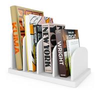 Organiseur de livres de cuisine, support de livre de recettes, support de table pour rangement pratique des livres de cuisine, support de livre de cuisine à 4 emplacements, support de classeur pour