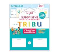 Organiseur de ma tribu Mémoniak 2027 -16 mois, septembre 2026-décembre 2027