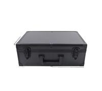 Organiseur de maquillage avec miroir LED, design portable, luminosité réglable, noir, grande taille