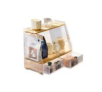 Organiseur de Maquillage en Bois Massif, Coque en Plastique, étagère Anti-poussière, tiroir, vitrine sans Porte(Door)