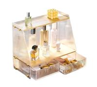 Organiseur de Maquillage en Bois Massif, Coque en Plastique, étagère Anti-poussière, tiroir, vitrine sans Porte(Doorless)
