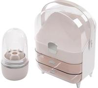 Organiseur de maquillage, grande capacité, design moderne, BLANC