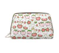 Organiseur de maquillage imprimé cochons mignons, trousse de beauté résistante aux chocs avec large ouverture à fermeture éclair pour le voyage, doré, One Size
