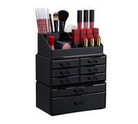 Organiseur de maquillage make-up organisateur cosmétique 8 tiroirs 2 pièces