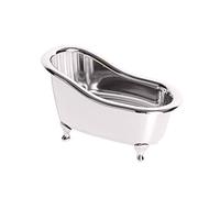 Organiseur de maquillage, mini boîte de rangement, mini baignoire, support de maquillage, porte-savon (argent)