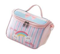 Organiseur de maquillage transparent avec crochet sécurisé haute capacité pour voyage, voyages d'affaires et escapades de w nd, planificateur de toilette imperméable pour le camping, Arc-en-ciel