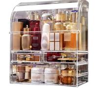 Organiseur de maquillage XL en acrylique avec tiroirs, étanche et résistant à la poussière pour comptoir, commode et salle de bain