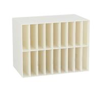 Organiseur de marqueurs artistiques pour pinceaux et marqueurs, présentoir de rangement de bureau pour artistes et amateurs, 18 x 10 x 13 cm, blanc