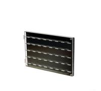 Organiseur de médiators en acrylique anti-poussière avec rangement multicouche, peut contenir 36 ou 40 médiators, présentoir transparent pour collection et protection (245 x 240 x 22)