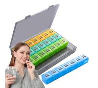 Organiseur de médicaments | Pilulier mensuel portable de 28 jours, récipient anti-poussière pour médicaments, planificateur de pilules, organiseurs de pilules personnels, boîte à médicaments pour