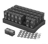 Organiseur de médicaments quotidien avec couverture 31 jours matin et après-midi 32 compartiments dans une seule boîte en plastique compacte fabriquée à partir de polypropylène robuste (C)