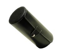 Organiseur de montre cylindrique en cuir avec design facile à transporter, protection antichoc pour homme et femme | Étui de rangement compact durable pour les voyages d'affaires, les bijoux